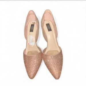 Jones New York Women's Sparkling Nude Heels Size 10